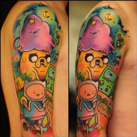 adventure time tattoo sleeve